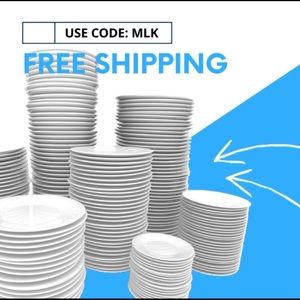 3pcs Classic White Plates